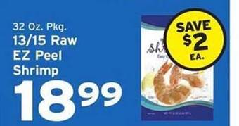 Hannaford 13 15 raw ez peel shrimp offer
