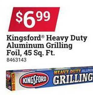 Ace Hardware Kingsford heavy duty aluminum grilling foil offer