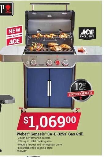 Ace Hardware Weber genesis sa-e-325s gas grill offer