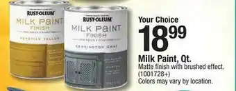 Ace Hardware Rust-oleum milk paint offer