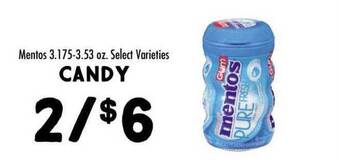 Maceys Mentos candy offer