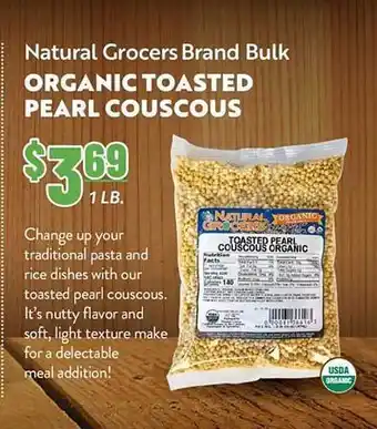 Natural Grocers Organic toasted pearl couscous offer