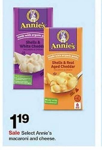 Target Annie's macaroni and cheese offer