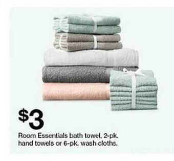 Target Room essentials bath towel offer