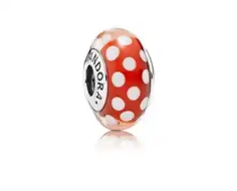 Pandora Disney, minnie's signature look charm, murano glass - final sale offer