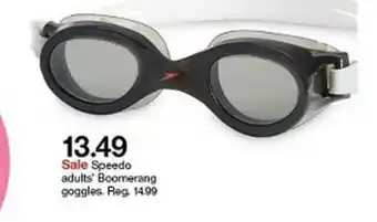 Target Sale Speedo Adults' Boomerang Goggles offer