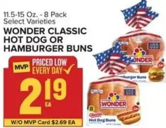 Food Lion Wonder Classic Hot Dog Or Hamburger Buns 11.5-15 oz offer