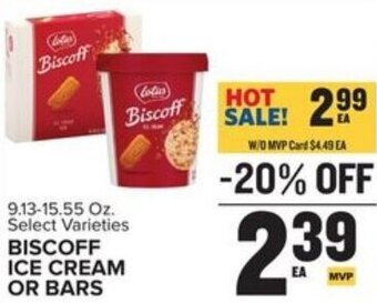 Food Lion Biscoff Ice Cream Or Bars 9.13-15.55 oz offer