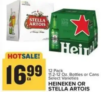 Food Lion Heineken Or Stella Artois 11.2-12 oz offer
