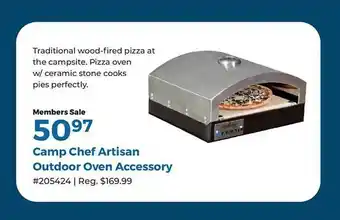 Camp chef artisan outdoor oven accessory