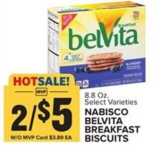 Food Lion Nabisco Belvita Breakfast Biscuits 8.8 oz offer