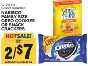 Food Lion Nabisco Family Size Oreo Cookies 12-20 oz offer