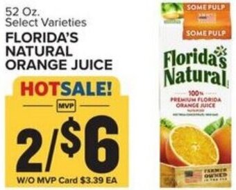 Food Lion Florida's Natural Orange Juice 52 oz offer