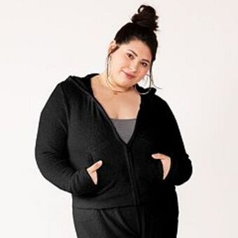 Kohl's Juniors' plus size so® cozy zip hoodie offer