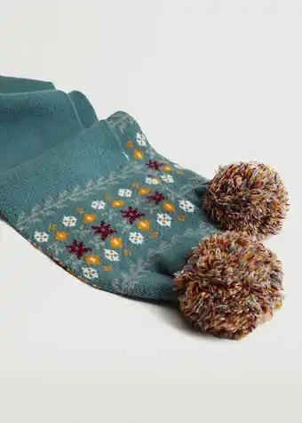 Mango Pompom knit scarf offer