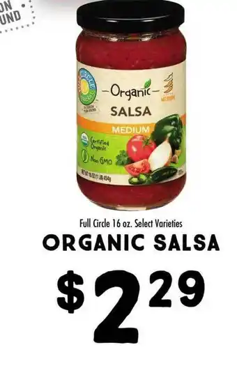 Maceys Full circle organic salsa offer