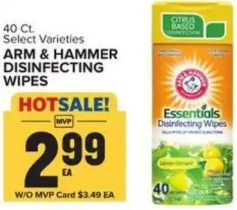 Food Lion Arm & Hammer Disinfecting Wipes 40 ct offer