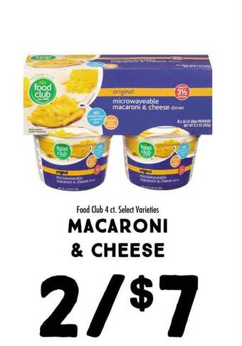 Maceys Food club macaroni & cheese offer