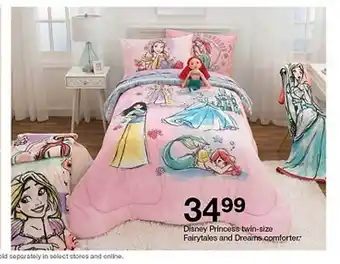 Target Disney princess twin-size fairytales and dreams comforter offer