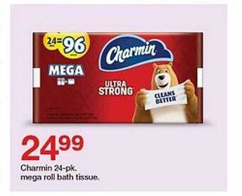 Target Charmin mega roll bath tissue offer