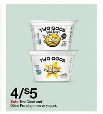 Target Two good and oikos pro single-serve yogurt offer