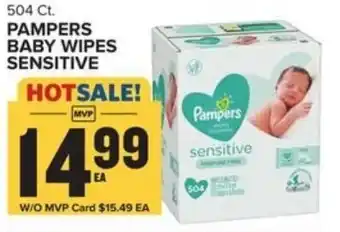 Food Lion Pampers Baby Wipes Sensitive 504 Ct. offer