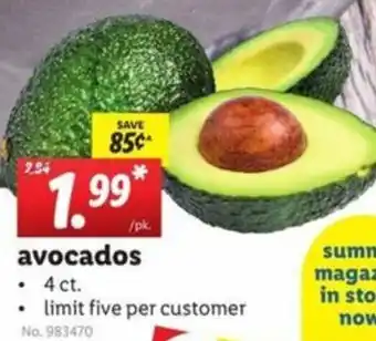 Lidl Avocados 4ct. offer