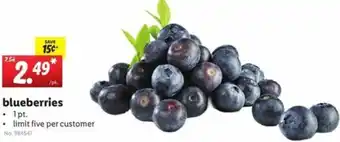 Lidl Blueberries 1Pt. offer