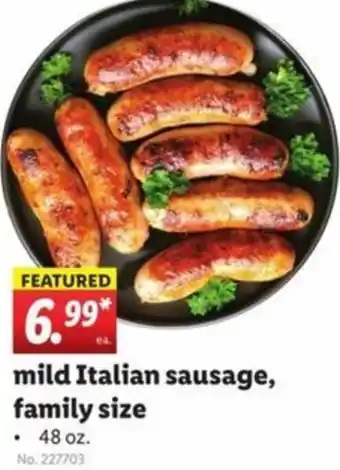 Lidl Mild Italian Sausage 48 oz offer