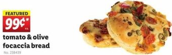 Lidl Tomato & Olive Focaccia Bread offer