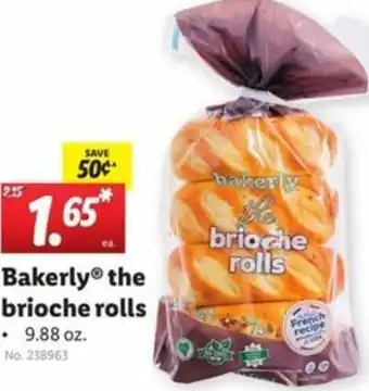 Lidl Bakerly The Brioche Rolls 9.88 oz offer