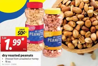 Lidl Dry Roasted Peanuts 16 oz. offer