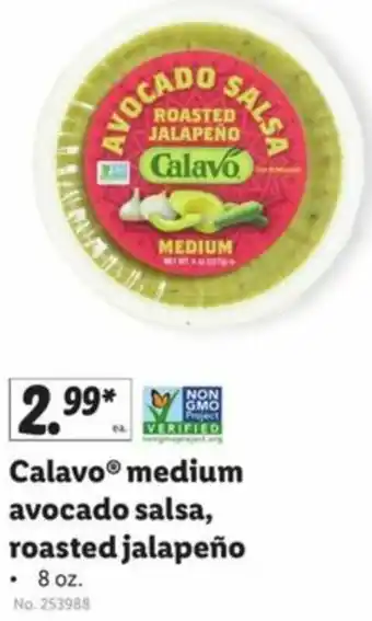 Lidl Calavo Medium Avocado Salsa, Roasted Jalapeño 8 oz offer