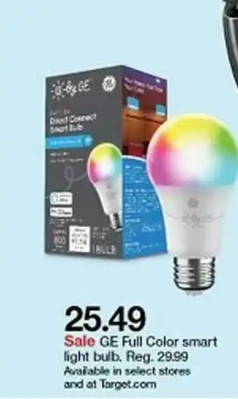 Target Ge Full Color Smart Light Bulb offer