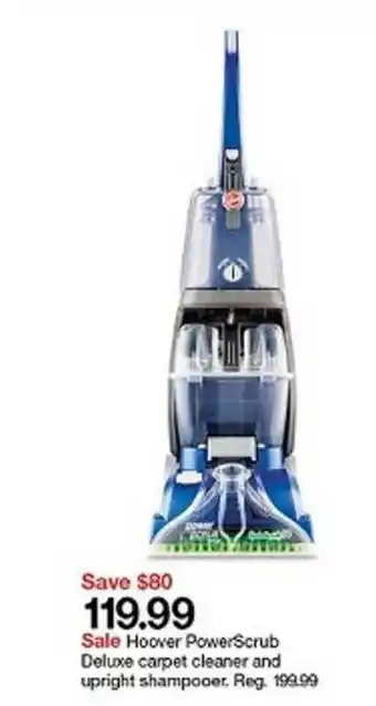 Target Hoover Powerscrub Deluxe Carpet Cleaner And Upright Shampooer offer