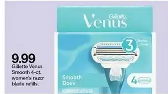 Target Gillette Venus Smooth 4-ct Womens Razor Blade Refills offer