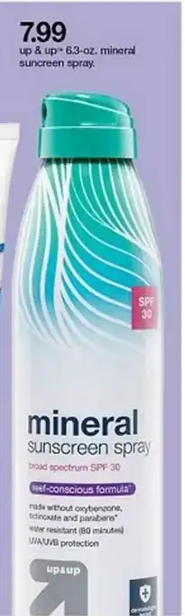 Target Up & Up 63-oz Mineral Sunscreen Spray offer