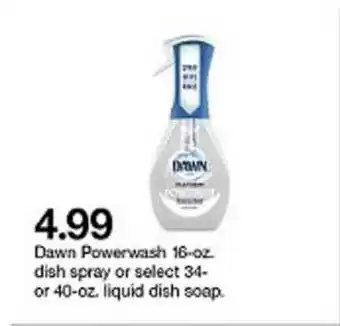 Target Dawn Powerwash 16-oz Dish Spray Or Select 34- Or 40-oz Liquid Dish Soap offer