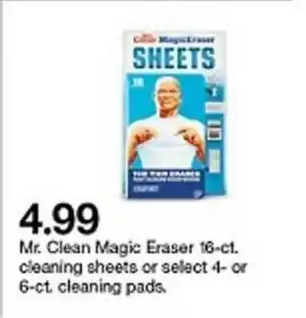 Target Mr. Clean Magic Eraser 16-ct Cleaning Sheets Or Select 4- Or 6-ct Cleaning Pads offer