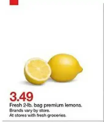 Target Fresh 2-lb Bag Premium Lemons offer