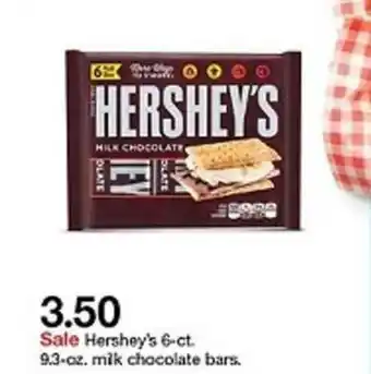 Target Hershey's 6ct Milk Chocolate Bars offer