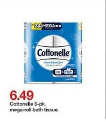 Target Cottonelle 6-pk Mega-roll Bath Tissue offer