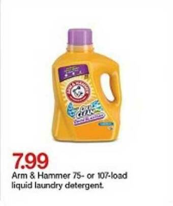 Target Arm & Hammer 75- Or 107-load Liquid Laundry Detergent offer