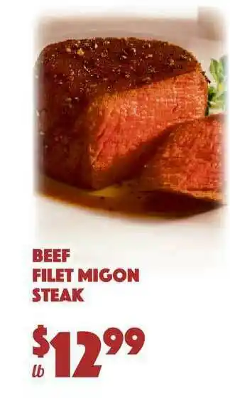 The Food Emporium Beef Filet Migon Steak offer
