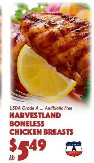 The Food Emporium Harvestland Boneless Chicken Breasts offer