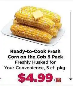 Tops Ready to cook fresh corn on the cobs 5 pack offer