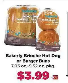 Tops Bakerly brioche hot dog or burger buns offer