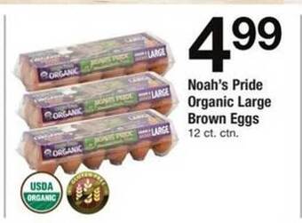 ACME Noah's pride organic large brown eggs offer