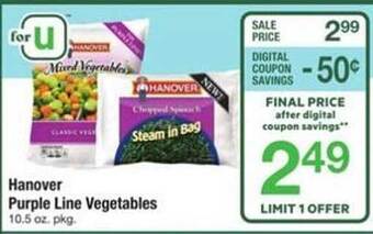 ACME Hanover purple line vegetables offer