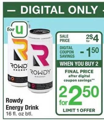ACME Rowdy energy drink offer